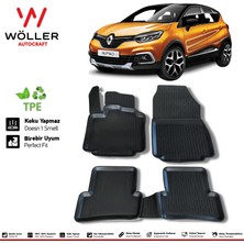 Wöller Renault Captur Paspas 2013 2019 Arası Uyumlu 3D Havuzlu Wöller Paspas