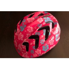 Moon M 7 Çocuk Kask Çiçekli Pembe Mavi M