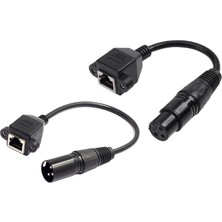 Nanlly 1paır 3 Pın Xlr - Rj 45 Erkek Kadın Adaptör Kabloları Dmx Con Denetleyicisi (Yurt Dışından)