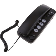 Nanlly Taşınabilir Mini Kablolu Masa Telefonu Sabit Tel Telefon Duraklatma Işlevi Siyah (Yurt Dışından)