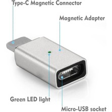 Nanlly 2 x Mikro USB Dişi - 3.1 Erkek Tip Veri Adaptör Dönüştürücü (Yurt Dışından)