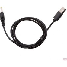 Nanlly 6x Usb-Dc Güç Kablosu USB A'dan Erkek Dc 1.7 mm x 4.0 mm Şarj Kablosu (Yurt Dışından)