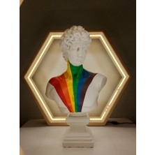 Hedgehog Art Shop David 'pride Edition' Dekoratif Heykel, Pop Art Roma Yunan Heykelleri