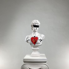 Hedgehog Art Shop David 'eye Of Heart' Dekoratif Heykel, Pop Art Roma Yunan Heykelleri