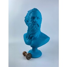 Hedgehog Art Shop Poseidon 'blues' Dekoratif Heykel, Pop Art Roma Yunan Heykelleri