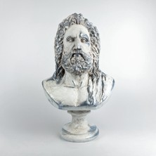 Hedgehog Art Shop Poseidon 'silver Moss' Dekoratif Heykel, Pop Art Roma Yunan Heykelleri