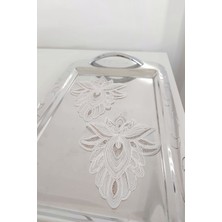 Emtory Home 6 Adet Diamond Beyaz & Gold Fransız Tarzı Modern Bardak Altlığı & Kokteyl Peçetesi