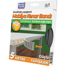 Boss Tape Yapışkanlı Gri Masa Mobilya Kenar Bandı 5 metre