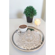 Emtory Home 6 Adet Krem & Gold Fransız Tarzı Modern Simli Bardak Altlığı & Kokteyl Peçetesi