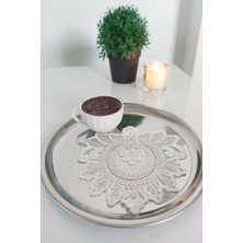 Emtory Home 6 Adet Affection Beyaz Fransız Tarzı Modern Bardak Altlığı & Kokteyl Peçetesi