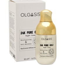 Olgasis 24K Pure Gold Hydratıng Glow Night Cream 50ML 24K Saf Altın Parçacıklı Nemlendirici  Gece Bakım Kremi