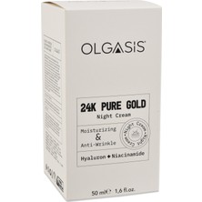 Olgasis 24K Pure Gold Hydratıng Glow Night Cream 50ML 24K Saf Altın Parçacıklı Nemlendirici  Gece Bakım Kremi