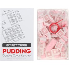 Sharplace Pbt Pudding 108 Anahtar Arka Ayden Aydınlatmalı Key Kapan Seti Oyun Pembe  (Yurt Dışından)