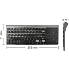Sharplace  Parça Dizüstü Bilgisayar Hassas Dokunmatik Padü Slim Için Dokunmatik Pad Ile Kablosuz Klavye 2.4g  (Yurt Dışından)