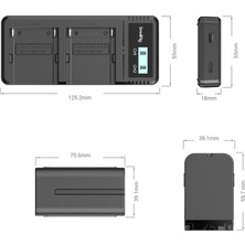 Smallrig 3823 Sony NP-F970 Batarya + Şarj Kiti
