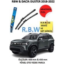 Rbw  Dacia Duster  (2018-2022)  Aracınız Için Özel Muz Tip Silecek Takımı ve Würth Polyester Örme Yarı Nitril Kaplama Mekanikçi Eldiveni Gri-Siyah No:9/l