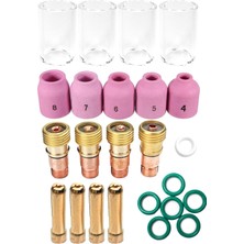 26PCS Kaynak Malzemeleri Kolet Aksesuarlar Stubby Gaz Lens 4 10# Cam (Yurt Dışından)