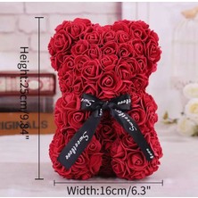 Ne Sever Store Teddy Bear Rose Güllü Ayıcık 30X20 cm (Özel Kutusunda)