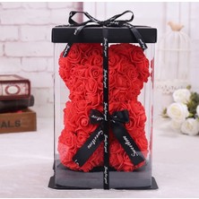 Ne Sever Store Teddy Bear Rose Güllü Ayıcık 30X20 cm (Özel Kutusunda)