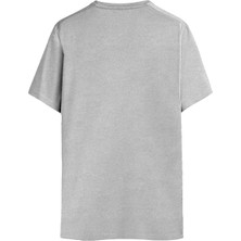 Qmari Basic Tişört Bisiklet Yaka Regular Fit Tshirt Erkek Pamuklu Düz  Melanj-Nakişli Q Logo