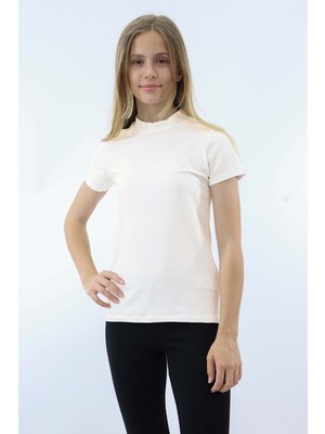 Toontoy Kids Kız Çocuk Nakışlı Okul Tişört10