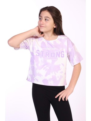 Toontoy Kids Kız Çocuk Strong Baskılı Batikli Tişört10