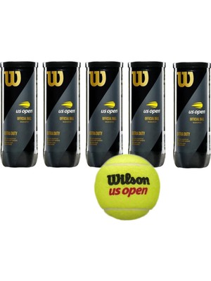 Wilson Us Open 5 Kutu Tenis Topu 3 Adet Vakum Ambalajda Ekstra Duty Standart Renk