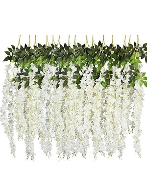 Hayalperest Boncuk Yapay Çiçek Akasya 80 cm 3 Sarkan Dallı 12 Adet