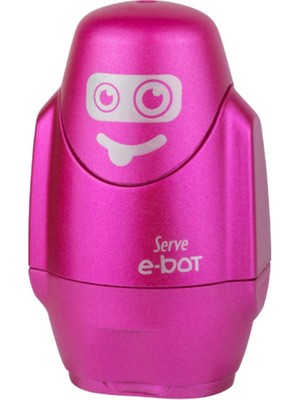 Serve E-Bot Silgili Kalemtıraş Metalik Renkler Metalik Pembe Serve E-Bot Silgili Kalemtıraş