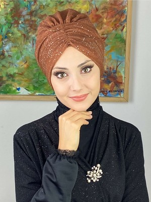 Butik Ambar Sultan Model Açık Bakır Simli Büzgülü Dış Bone