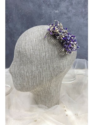 Hayalperest Boncuk Şoklanmış Cipso Çiçekli Gelin Aksesuarı Saç Tokası