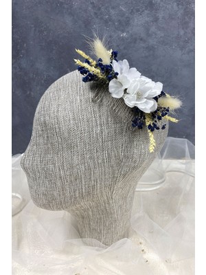 Hayalperest Boncuk Özel Tasarım Taşlı Çiçekli Taraklı Saç Tokası