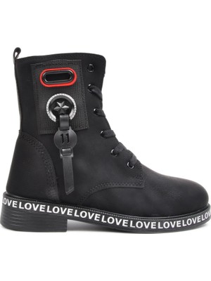 Twingo 2104 F Siyah-Zümrüt Kız Çocuk Fermuarlı Bot