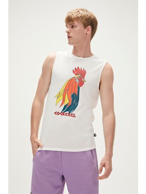 Bad Bear Cockerel Tank-Top Beyaz