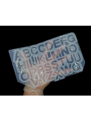 Epoksi Silikon Kalıp / Midi Boy Alfabe Kalıbı / Türkçe Alfabe Kalıbı / Silikon Harf Kalıbı