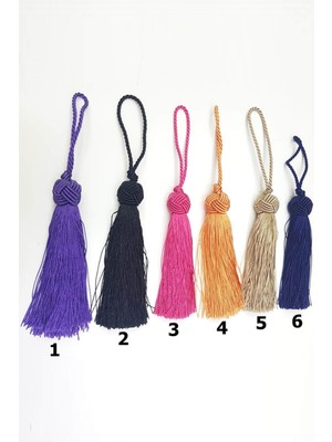 Hayalperest Boncuk Tekli Topuz Örgülü Püskül 12CM