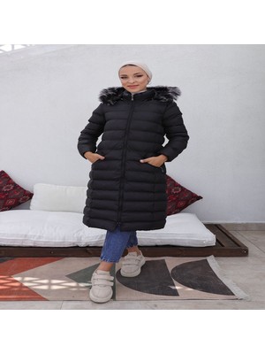 Kmkkombin Bayan Uzun Spor Şişme Mont