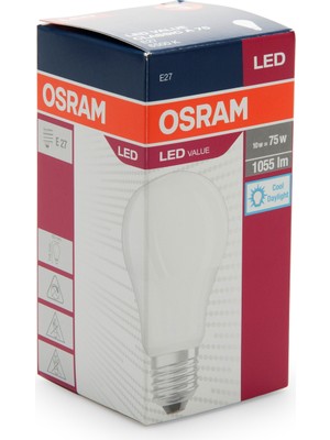 Osram A75 10W Led Value CLA75 1055LM E27 Ampul – 6500K Soğuk Gün Işığı