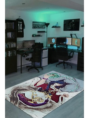Homshtag Ahri Dokuma Tabanlı Yıkanabilir Gamer Halısı