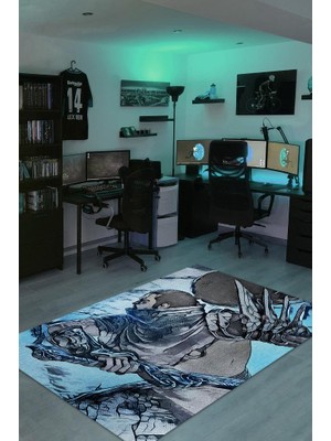 Homshtag Yasuo Dokuma Tabanlı Yıkanabilir Gamer Halısı