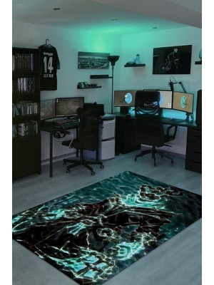 Homshtag Thresh Dokuma Tabanlı Yıkanabilir Gamer Halısı