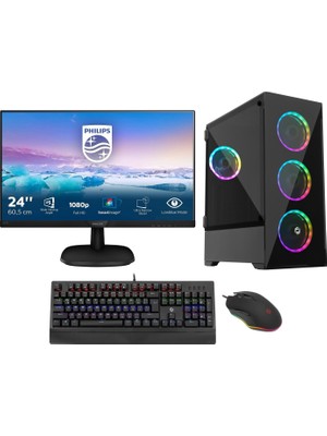 Go Gamer GA912DF Amd Ryzen 5 5500 16GB 256GB SSD GTX1050TI Windows 10 Pro 23,8" Masaüstü Bilgisayar