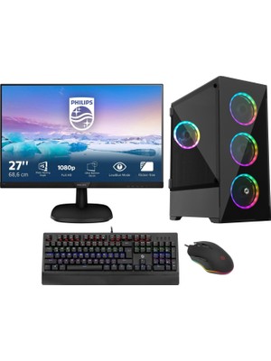 Go Gamer GA1187DF Amd Ryzen 5 5600 8gb 128GB SSD GTX1050TI Windows 10 Pro 27" Masaüstü Bilgisayar