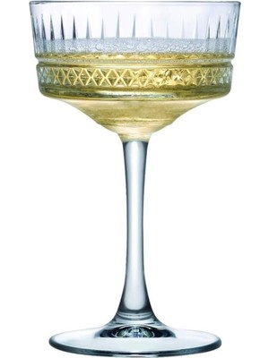 Paşabahçe Elysia 4'lü Kokteyl Sunum Bardağı Cam Desenli 260 ml Şeffaf 4 Parçalı Set