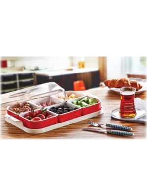 Plastart Çift Renkli Bölmeli Kahvaltılık