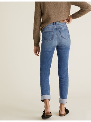 Marks & Spencer Supersoft Straight Fit Jean Pantolon