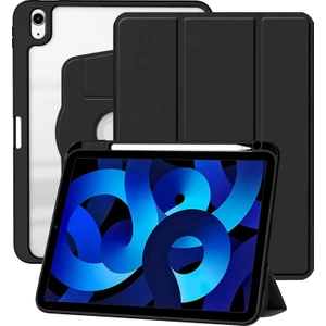 M.TK Moveteck Apple ipad 10. Nesil 10.9 Inç 2022 Uyumlu Stand Özellikli Kılıf Yatay Dikey Dönen Üç Katlı Koruyucu Zırh Koruyucu Kılıf