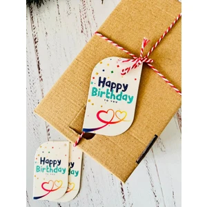 Tuğset Etiket Doğum Günü Etiketi Happy Birth Day Etiketi -Doğum Günü Kutlama Hediye Paketi Etiketi 25 Adet