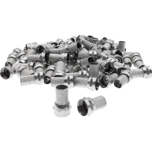 100 Adet F Ef Konnektör Uydu Anten Kablosu Jakı Ucu