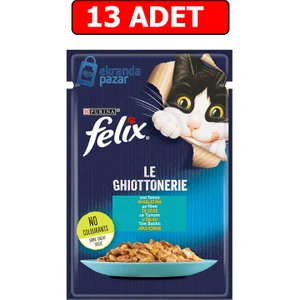 Felix Ton Balıklı Yaş Kedi Maması 85GR 13 Adet Pouch Kedi Konserve Kedi Islak Maması